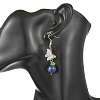 304 Stainless Steel & Natural Lapis Lazuli/Green Aventurine/Rose Quartz/Amethyst Dangle Earrings EJEW-JE07495-2
