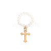 Plastic Imitation Pearl & Alloy Finger Rings FS-WG241E1-16-1