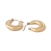 Ion Plating(IP) 304 Stainless Steel Croissant Hoop Earrings for Women EJEW-G314-06G-2