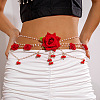 Cloth Flower Alloy Multi-Layered Chain Belts FS-WGC7D80-01-1