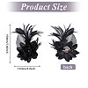 Flower Feather & Iron Lapel Pins for Clothes JEWB-WH0010-114B-2