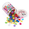 500Pcs 10 Colors Transparent Frosted Acrylic Pendants MACR-YS0001-03-4