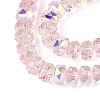Electroplate Transparent Glass Beads Strands EGLA-N022-04A-D14-3