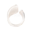 Ion Plating(IP) 304 Stainless Steel Wide Open Cuff Finger Rings for Women RJEW-S414-06B-S-3