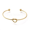 304 Stainless Steel Knot Cuff Bangles for Women BJEW-M233-04G-2