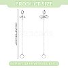 2Piar 201 & 304 Stainless Steel Hoop Earrings EJEW-WR00003-2