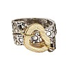 Hammered Alloy Finger Link Rings for Women FS-WG9B92C-02-5
