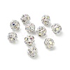 6mm Brass Rhinestone Beads X1-KK-S519-01A-01S-1