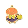 Halloween Theme Ion Plating(IP) 304 Stainless Steel Enamel Charms STAS-M011-03C-1