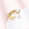 Opaque Acrylic Imitation Pearl Cuff Rings RJEW-P177-03D-G-2