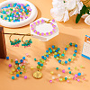 420Pcs 14 Style Transparent Spray Painted Crackle Glass Beads Strands CCG-TA0002-04-8