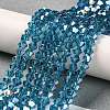 Transparent Electroplate Glass Beads Strands EGLA-A039-T3mm-B01-4