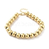 202 Stainless Steel Round Beaded Bracelets for Men Women BJEW-D034-01G-1