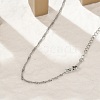 Brass Singapore Chain Necklaces for Women NJEW-Q020-01P-5