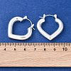 Heart 304 Stainless Steel Hoop Earrings for Women EJEW-A125-36S-5