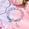 10mm Round Opalite & Cat Eye Beaded Stretch Bracelets BJEW-JB10450-2