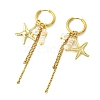 2 Style 304 Stainless Steel & Shell Hoop Earrings EJEW-JE07006-5