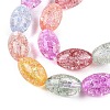 Transparent Crackle Glass Beads Strands GLAA-S192-B-010J-4