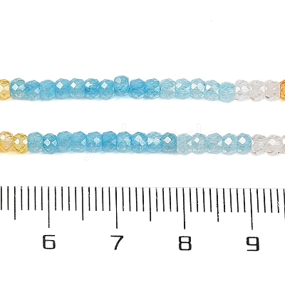 Transparent Gradient Color Cubic Zirconia Strand ZIRC-NH0002-01F-1