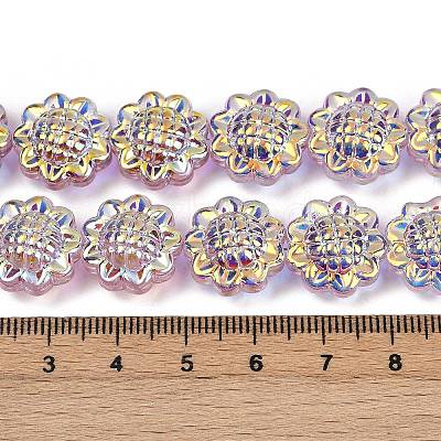 Electroplate Glass Bead Strands GLAA-S387-01G-1
