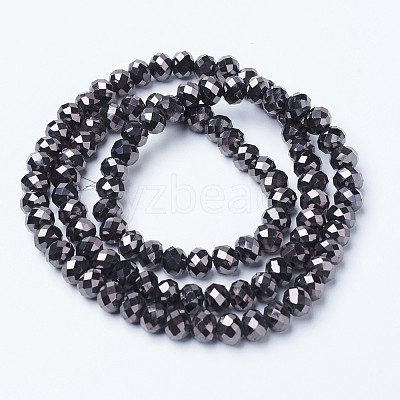 Electroplate Transparent Glass Beads Strands EGLA-A034-T2mm-UA08-1