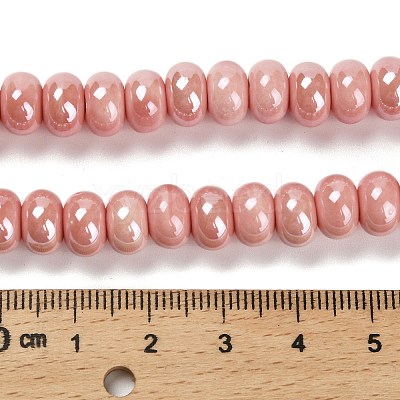 Glazed Porcelain Rondelle Beads PORC-Q001-01I-1