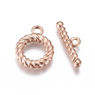 Ion Plating(IP) 304 Stainless Steel Toggle Clasps STAS-F241-08-RG-1