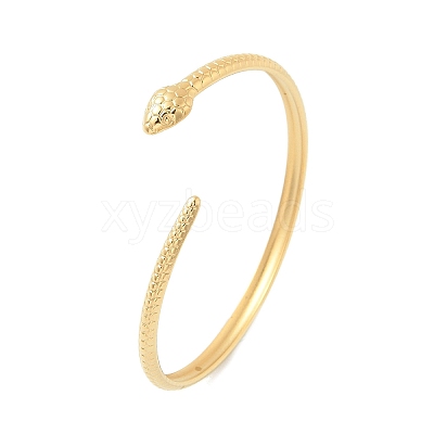 304 Stainless Steel Cuff Bangles for Women BJEW-B120-01G-03-1