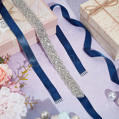 Bridal Belt for Wedding Dress AJEW-WH0471-114A-1