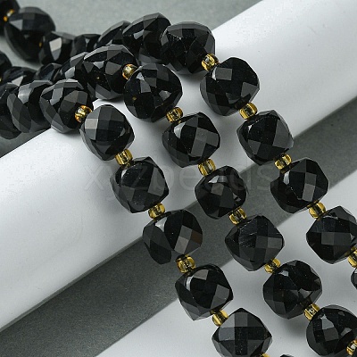 Natural Obsidian Beads Strands G-Q010-A23-01-1