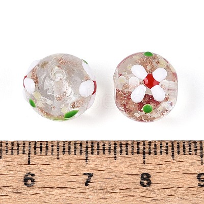 Luminous Handmade Gold Sand Lampwork Beads LAMP-N035-04G-1