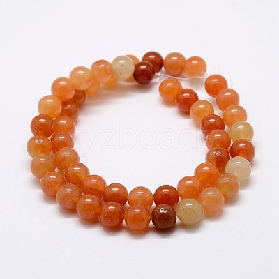 Natural Red Aventurine Bead Strands X-G-P257-02-6mm-1