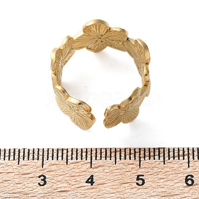 304 Stainless Steel Open Cuff Ring X-RJEW-C067-23G-1