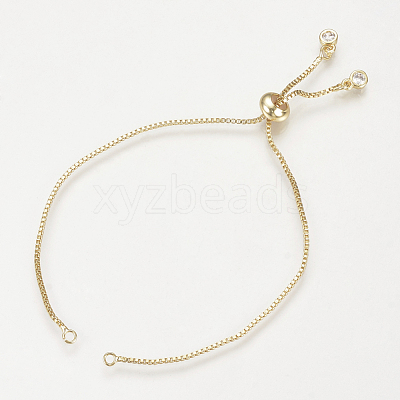 Brass Slider Bracelets Making MAK-R025-02G-1