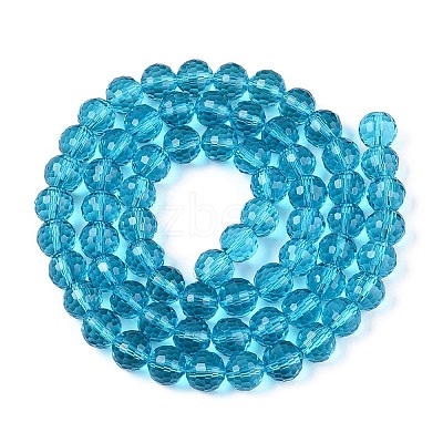 Transparent Glass Bead Strands GLAA-R095-8mm-23-1