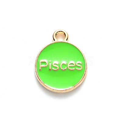 Alloy Enamel Pendants X-ENAM-S124-01B-06H-1