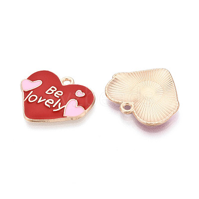 Alloy Enamel Pendants ENAM-T024-58A-G-1