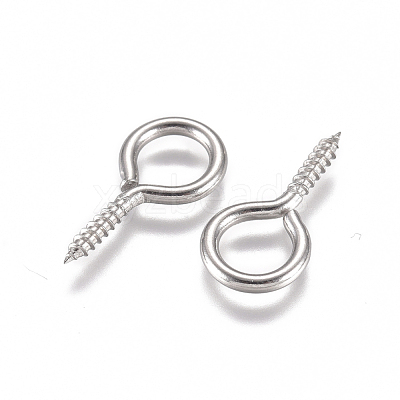 Tarnish Resistant 304 Stainless Steel Screw Eye Pin Peg Bails X-STAS-L234-165B-P-1