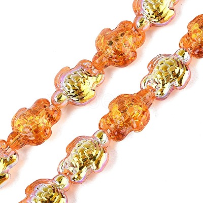 Electroplate Transparent Glass Beads Strands EGLA-N055-04A-08-1