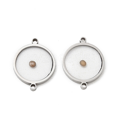 304 Stainless Steel & Mustard Seed Connector Charms SA-CBA5608-04P-1