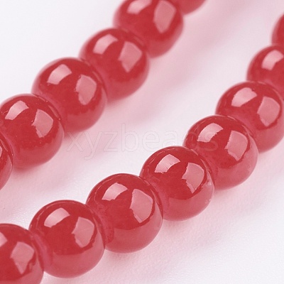 Imitation Jade Glass Beads Strands DGLA-S076-4mm-M-1
