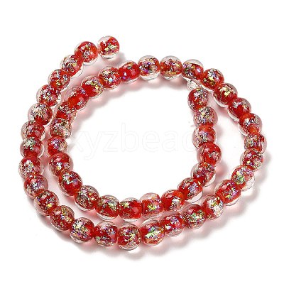 Handmade Dichroic Foil Glass Beads Strands DICH-U001-02I-1