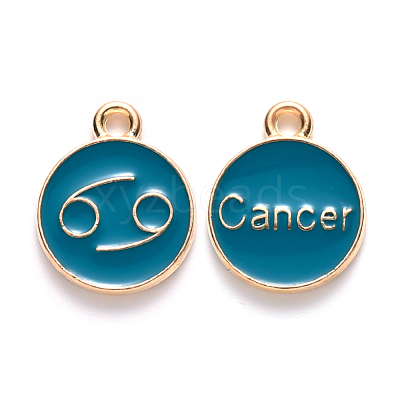 Alloy Enamel Pendants X-ENAM-S124-01B-05D-1