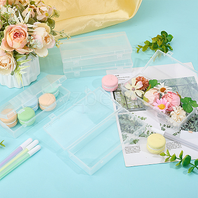 20Pcs Plastic Packing Boxes with Hinged Lid CON-GO0001-09-1