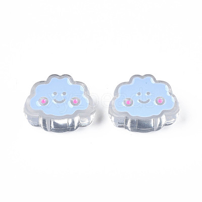 Transparent Acrylic Beads X-ACRC-S039-01-1