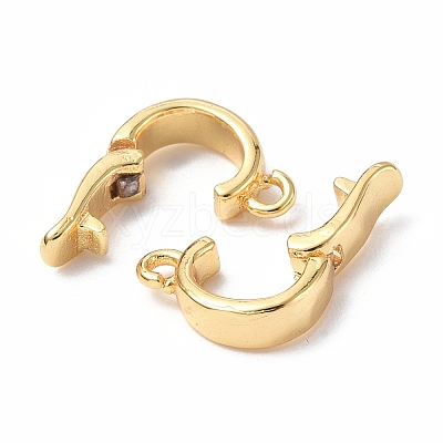 Brass Fold Over Clasps KK-P223-25G-1