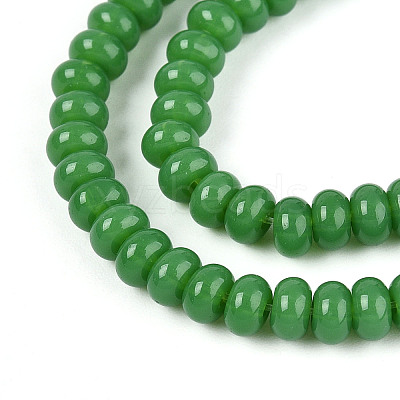 Opaque Spray Painted Glass Beads GLAA-ZX008-4mm-18T-1