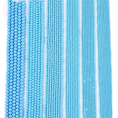 Opaque Solid Color Imitation Jade Glass Beads Strands EGLA-A044-P4mm-D08-1
