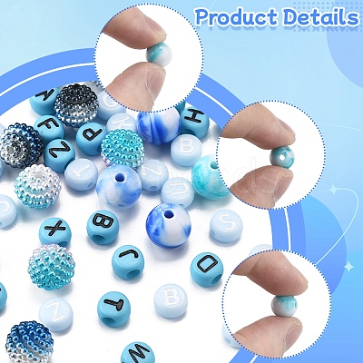 244Pcs Imitation Acrylic Beads Kits OACR-FS0004-07A-1