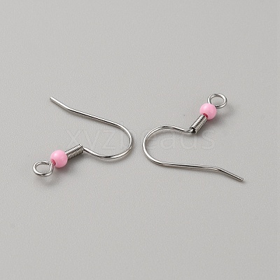 304 Stainless Steel Earring Hooks LS-STAS-WH0027-64P-12-1